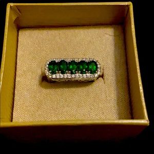 Diopside and Zircon ring